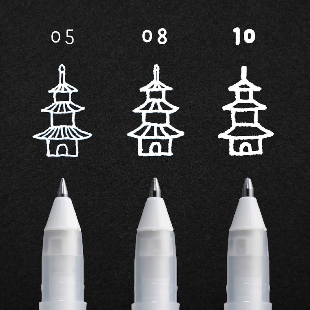 Sakura Gelly Roll Classic Gel Pen – Medium Point 0.4mm, White Ink #50 (Single, 3-Pack, Or 12-Pack)