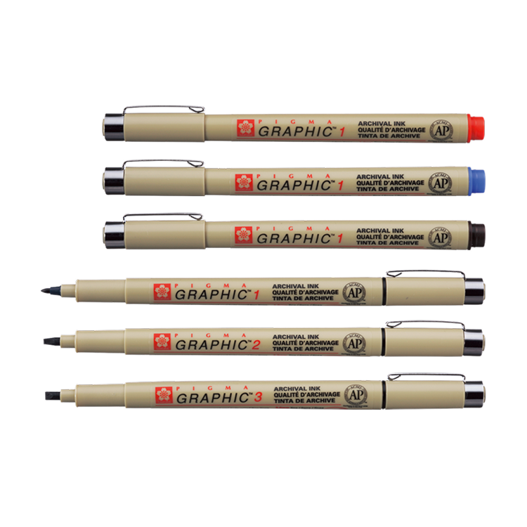 Fineliner Sakura Pigma Micron Black Edition Set À 10 Breedtes Gratis Etui | Kantoorartikel | 1434265