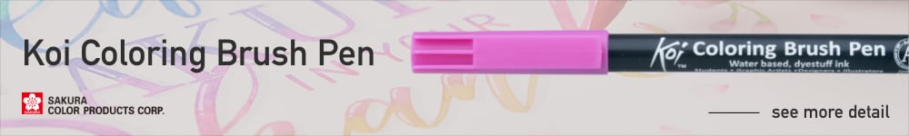 koi coloring brush pen